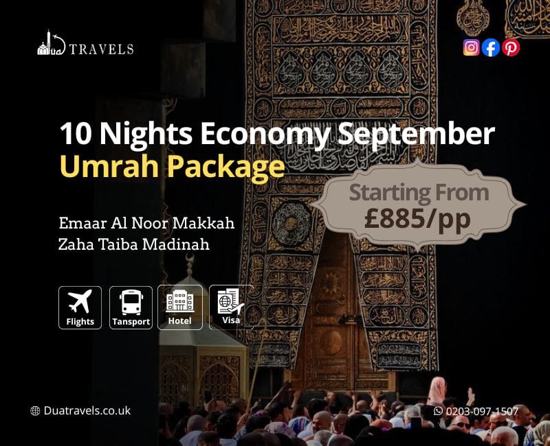 10 Nights Economy September Umrah Package