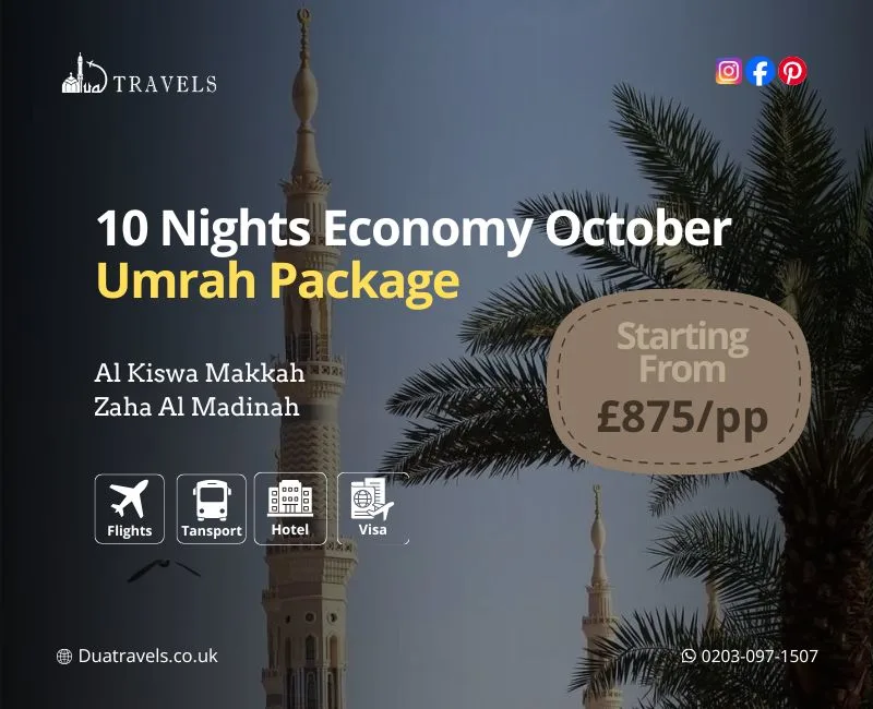 10 Nights Economy October Umrah Package
