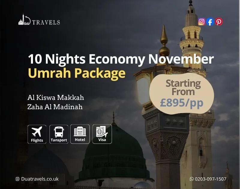 10 Nights Economy November Umrah Package
