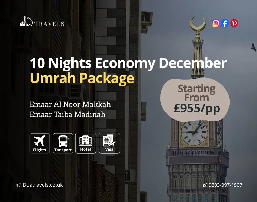 10 Nights Economy December Umrah Package